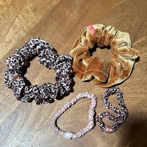 Rat Boi and Slip Silk Leopard and Velvet Scrunchie Set